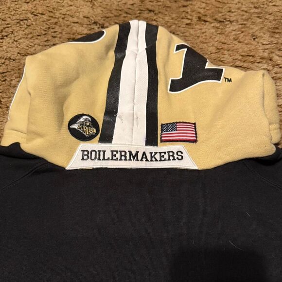Vintage Purdue College Football Hoodie Black Medium - Picture 7 of 8